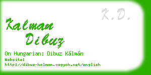 kalman dibuz business card